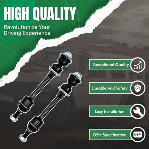 K7400 2PCS Front Stabilizer Sway Bar End Links for Dodge 2002 2003 2004 2005 2006 2007 2008 2009 2010-2013 Ram 1500, 2011-13 Ram 1500 RWD Pickup/Ram 2500 RWD Pickup, 11-2012 Ram 3500 - size: K7400 X2