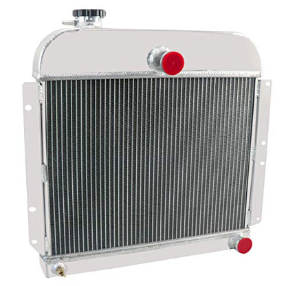 4 Row Aluminum Radiator Compatible with 1941-1952 Plymouth Concord Special Deluxe Suburban 1942 1943 1944 1945 1946 1947 1948 1949 1950 1951 Radiators