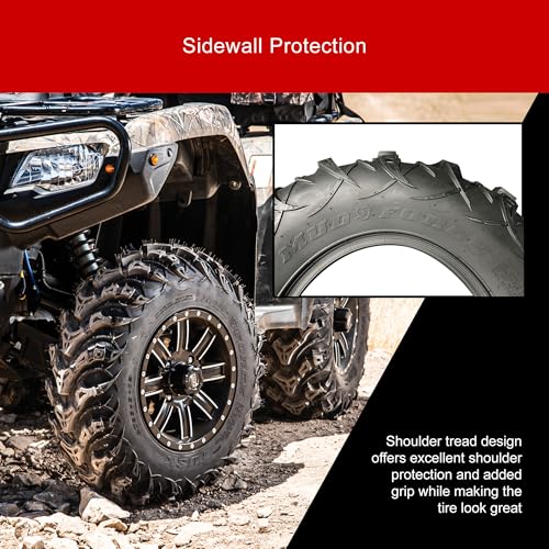 Tusk Mud Force ATV/UTV Tire Set – 24x8-12 Off-Road Utility Tires – Set of 2 - size: 24x8-12