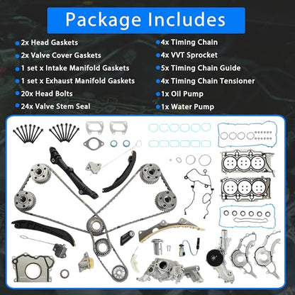 3.6L Pentastar Timing Chain Kit for Jeep Chrysler Dodge Ram 1500 2011-2016