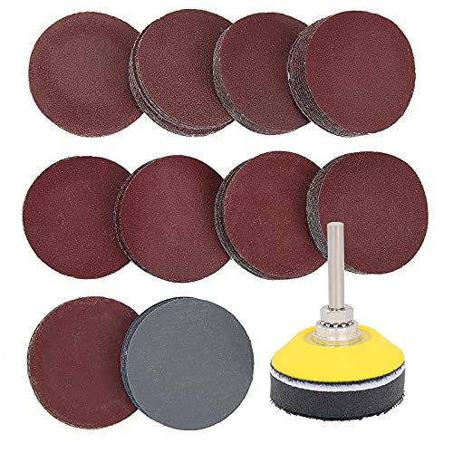 100 Pieces 2 Inch Sanding Discs, 80-3000 Grit Sandpaper