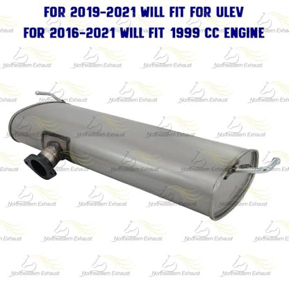 Exhaust Muffler Compatible for 2016-2021 Hyundai Tucson 2.0L | Stainless Steel | Northeastern Exhaust | Free Gasket Included | Direct-Fit Replacement