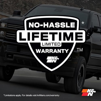 K&N High-Flow Original Lifetime Engine Air Filter: Increase Power: Premium, Washable: Compatible with 2007-2018 JEEP: Wrangler, Wrangler JK, 22-2364