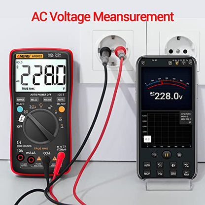 ANENG Bluetooth Multimeter, TRMS 6000 Count Auto Range AC/DC Digital Tester
