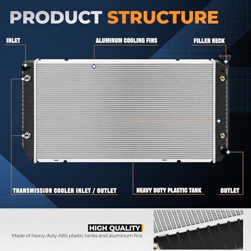 Auto Dynasty 1696 Radiator for 88-00 Chevy GMC C/K2500 3500 Suburban 7.4L - color: 88-00 C/K 7.4L AT
