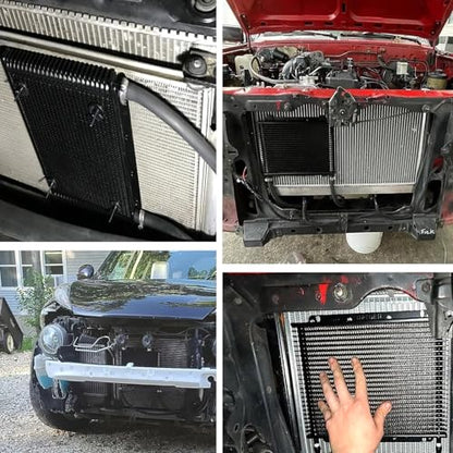 Aluminum transmission cooler kit,Cooling protection, Improving car performance,11 x 9.5 x 0.7 inches