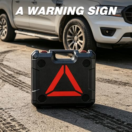 6T Electric Car Jack, 12V Portable Hydraulic Jack with Built-in Inflatable Pump, 550N·m Impact Wrench & LED Light, Lifting Height 6.1-17.7 Inch for SUV/Sedan/Truck/MPV Tire Change & Garage Repair - color: Red
