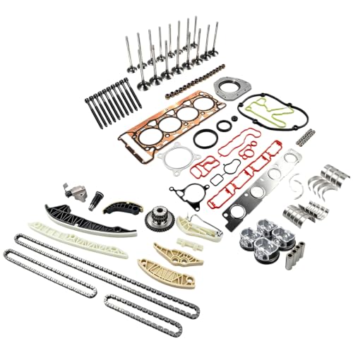 Engine Piston Timing Chain Kit Replacement for 2008-2011 VW Jetta Tiguan GTI Beetle Passat Audi A3 TT 2.0L Part# 06H109469T, 06H109469AD, 06D109611H, 06D109601M, 06H107065AM