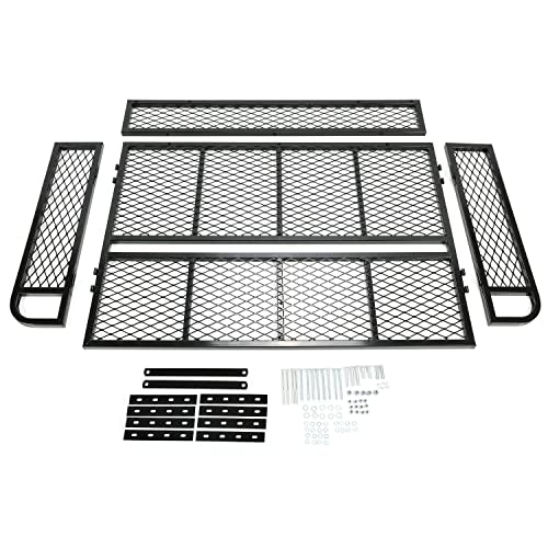 HECASA Universal Rear Cargo Basket Compatible with ATV Storage Rack Cargo Carrier Steel