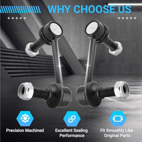 Sway Bar Link Front, Automotive Replacement Sway Bar Link Kits Compatible with Buick Chevy GMC Envoy Isuzu Ascender Olds Saab 9-7X Stabilizer Sway Bar Links, K80824, K80825 - size: K80824 & K80825