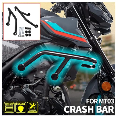 Motorcycle Steel Crash Bar Highway Freeway Engine Guard Bumper Frame Falling Protector Protection for Y.amaha MT 03 25 MT-25 MT-03 MT03 MT25 2013 2014 2015 2016 2017 2018 2019 2020 2021 2022 2023