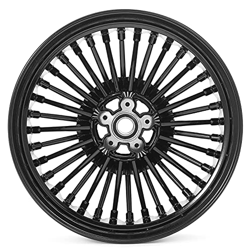 TOFR 16inch Rear Fat King Spoke Wheel Rim Black For Harley Softail 06-10 - color: Gloss Black, size: Rear:16x5.5