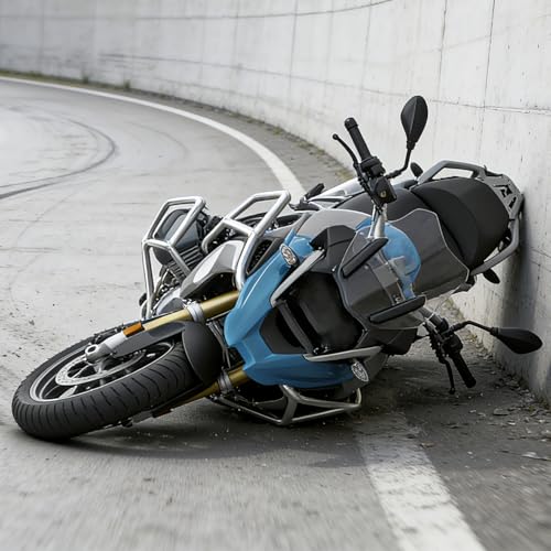Motorcycle Upper Crash Bars Engine Guard for R1250GS 2018-2024 Stainless Steel Subcage Bumper Body Frame Falling Protector，Silver - color: Silver-Upper