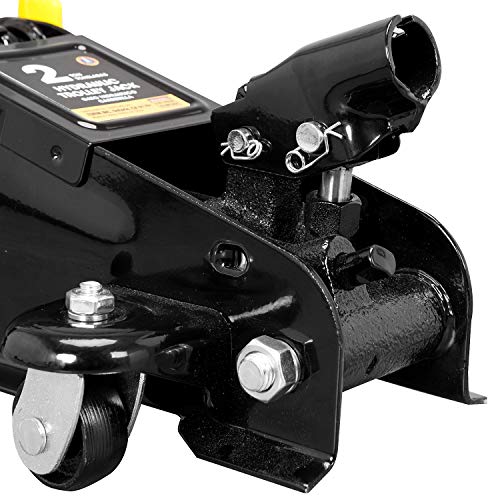 Big RED AT82001BR Hydraulic Trolley Service/Floor Jack Combo with 2 Jack Stands, 2 Ton (4,000 lb), Black - size: 2 Ton (4,000 lb) with Jack Stands