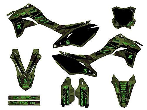 2020-2025 KLX 300 R APACHE Green Complete Kit Compatible with Kawasaki | Senge Graphics Inc - color: Green, size: Complete Kit