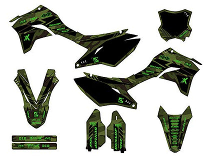 2020-2025 KLX 300 R APACHE Green Complete Kit Compatible with Kawasaki | Senge Graphics Inc - color: Green, size: Complete Kit