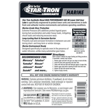 STAR BRITE Hypoid 90W Lower Unit Gear Lube - size: 32 Oz Quart, style: 90W Hypoid