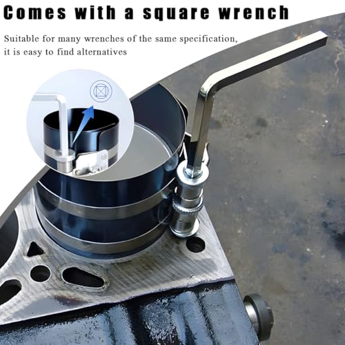 povtii 3" Car Engine Piston Ring Compressor Tool, Vehicle Piston Ring Ratcheting Lock Installer Removal Kit, Compress Pistons with Adjustable Piston Ring Plier, Car Accessories - color: 3 Inch