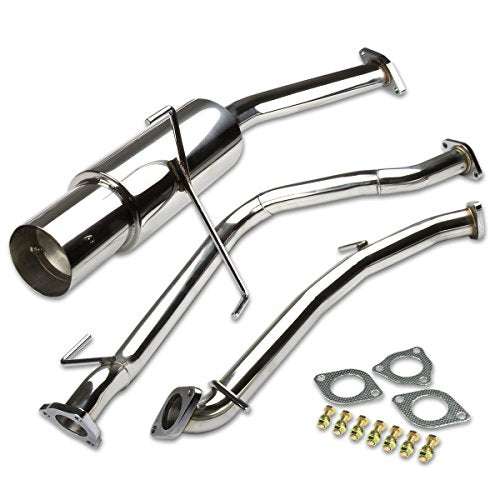 DNA MOTORING CBE-CRZ Stainless Steel Cat Back Exhaust System [Compatible with 11-15 Honda CR-Z 1.5]