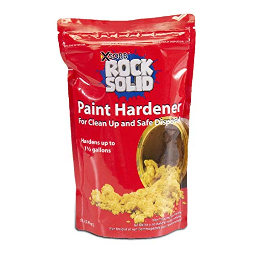 Rock Solid Paint Hardener 1 Liter Bag - 8 ounces for drying, hardening and solidification of paint for disposal