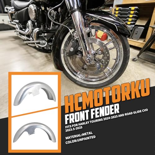 19 inch Front Fender Mudguard Fit For Harley Touring Road King FLHR Electra Glide FLHT Street Glide FLHX 2024-2025 CVO Road Glide 2023.5-2025 Unpainted - style: Unpainted 19inch 2024-2025