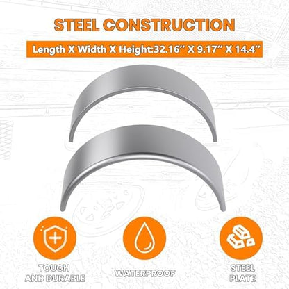 HECASA Single Axle Trailer Fenders W/Fender Backs Fits 14" to 16" Wheels - size: 2 Pcs