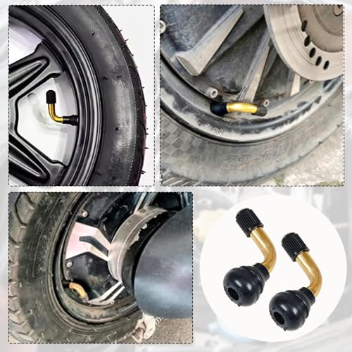 8Pcs Tubeless Tire Valve Stem PVR70, 90 Degree Brass Stem Valve - size: PVR70