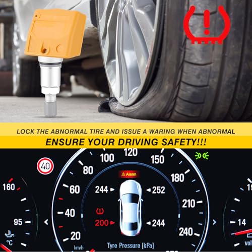 TPMS Sensor Fit for Nissan Infiniti M35 M45 QX56 2006-2010, Programmed 315MHZ Tire Pressure Monitoring System Replaces 40700-1AA0B 40700-3AN0A, 40700-3AN0B, 40700-3AN0D 4PCS - color: 40700-1AA0B(4PCS)