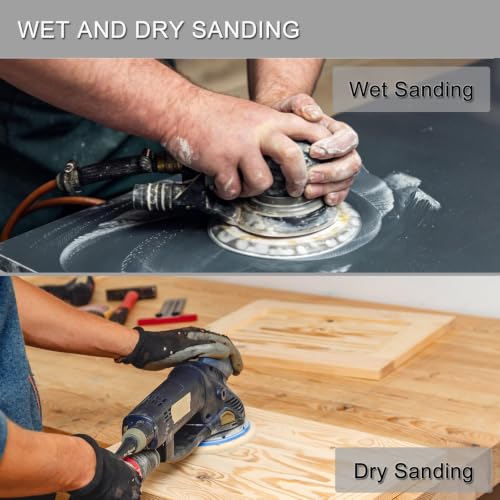 6 Inch 50 Pcs Wet Dry Hook and Loop Sanding Discs, No Hole, 7000 Grit - style: Grit 7000
