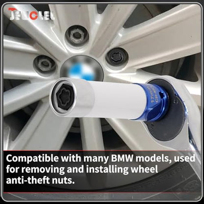 21PCS Wheel Locking Nut Key Kit Compatible with BMW Series - color: 21pcs 041-060 Scoket Set