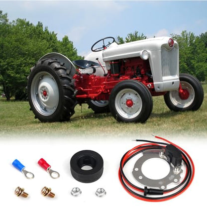 Ignitor Conversion Kit Compatible with Ford 4 Cylinder Tractors 2N 9N 8N 500-900 Series V4 12v Electronic Ignition Module Conversion Kit Replace 1244A