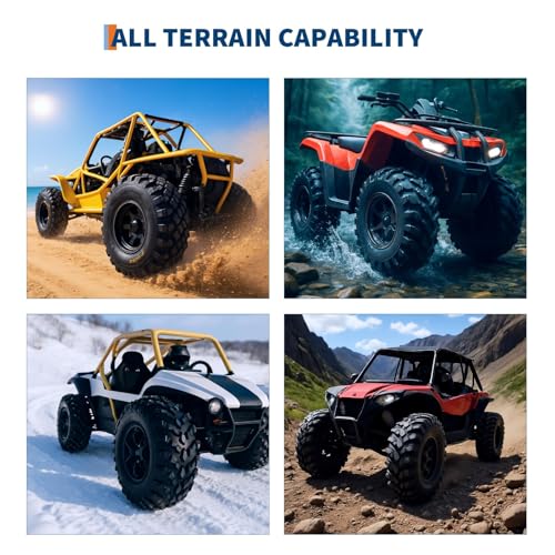 Heavy Duty 6-Ply 24x8x12 ATV/UTV All Terrain Tire Set, Tubeless, 2-Pack – Superior Grip on Mud, Snow, Trail, Dirt & Sand – Fits Quad, Golf Cart – Durable, Puncture-Resistant Replacement