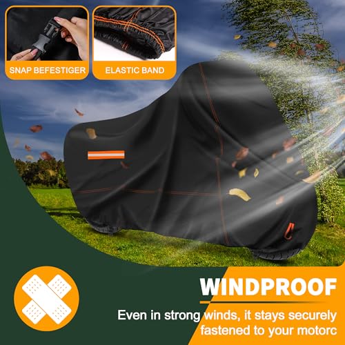 Enzeno Motorcycle Cover Waterproof Motorcycle Rain Tarp Outdoor Storage - size: 220x105x125 cm