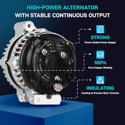 BDELI 11570N New Alternator Fit for Chrysler 11-16 Town & Country V6 3.6L - size: 11570N