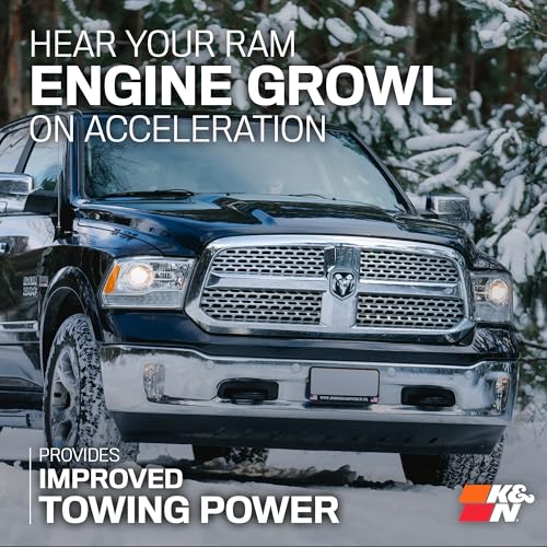K&N Cold Air Intake System: Dry-Flow Air Filter, Increase Performance & Towing: Compatible with 2019-2024 RAM 1500, 30-1578 - style: Dry Flow