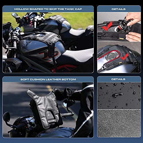 Rhinowalk Motorcycle Tank Bag/Bumper Bag Universal Saddle Bag Mounting Base - size: Fuel Tank Mounting Base