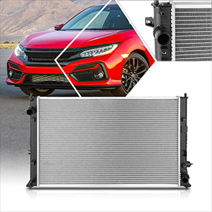 DPI-13582 OE Style Aluminum Radiator Compatible with 16-21 Honda Civic 1.5L Turbo - color: 16-21 Honda Civic 1.5L Turbo