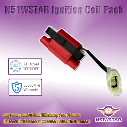 Performance JDM Ignition Coil Pack Set Of 1 Compatible With Subaru Forester Impreza Legacy 2.2 2.5 H4 Replacement For 22433-AA240 22433-AA370 UF159