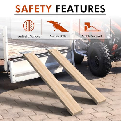 Salcod Aluminum Ramp Top Kit for 2" x 8" Boards, 700 lb Capacity per Ramp - size: 8inch