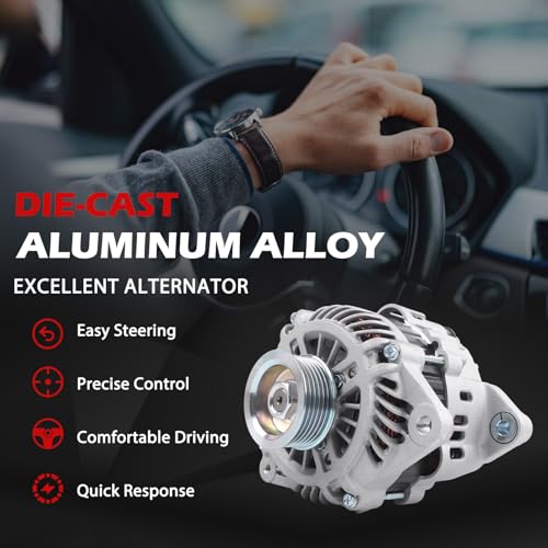 11051 Alternator 110A 12V for G35 2003-2004 V6 3.5L Sedan, QX4 2003-2003 V6 3.5L, Pathfinder 2003-2004 V6 3.5L OE A003TB4291, A003TB4291A, 23100AM610, 23100-AM610 - size: 11051 | 110A