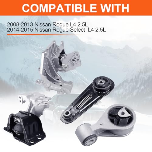 Engine Motor Mount Set & Trans Mount,Replaces A7392 A4352 A4351 A7370 - size: Nissan Rogue 08-13/Select 14-15 L4 2.5L