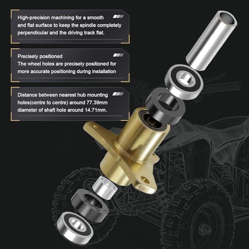 15mm 3 Stud Front Wheel Rim Bearing Hub Replacement Parts for 110cc 125cc Quad Dirt Bike ATV