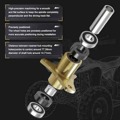 15mm 3 Stud Front Wheel Rim Bearing Hub Replacement Parts for 110cc 125cc Quad Dirt Bike ATV
