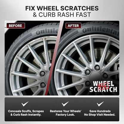 Wheel Scratch Fix® Light Silver Rim Touch Up Paint Wheel Scratch Repair Pen - color: Silver - Light - Touch-Up Pen