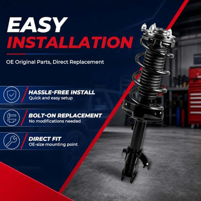 MOSTPLUS 2pcs of Rear Left Right Side Complete Shocks Strut Coil Spring Assembly 171312 Compatible for 2000-2006 Nissan Sentra - style: 02-06 Sentra Rear Struts (2PCS)