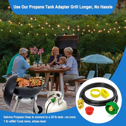 6FT Propane Hose Adapter for Weber Travelev Grill,1lb to 20lb Propane Tank Adapter for Weber Q/Gas Go-Anywhere Grills/Coleman Stove/Blackstone Griddle,Heater. - size: 6 ft for Weber Traveler/Weber Q Grill/Etc
