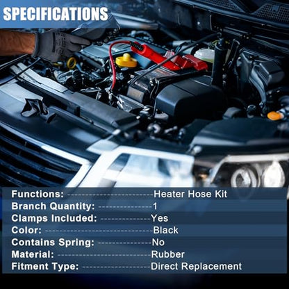 Sorello Engine Heater Hose Set Assembly Compatible with Buick Enclave, Inlet & Outlet Heater Hose Kit Compatible with Saturn Outlook 3.6L V6 - Replace 20765678、25862087、25862088、626-562