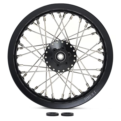 TOFR CNC 12"x2.15" Rear Wheel Rim Hub for Sur-ron Surron Light Bee X LBX - color: Black, size: 12" Rear