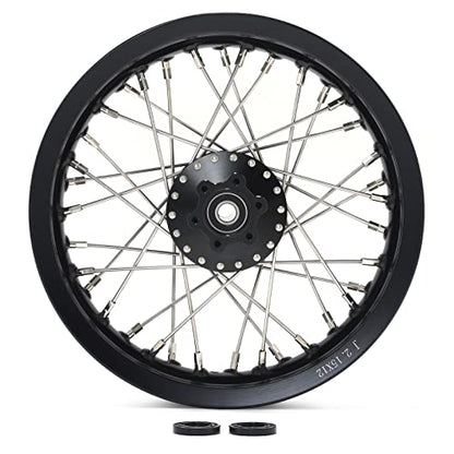 TOFR CNC 12"x2.15" Rear Wheel Rim Hub for Sur-ron Surron Light Bee X LBX - color: Black, size: 12" Rear
