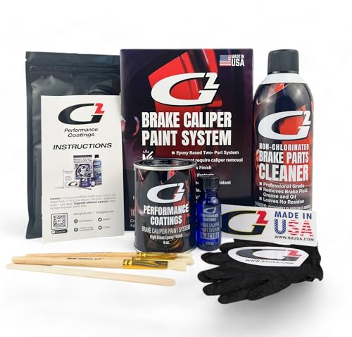 G2 High Temperature Brake Caliper Paint Kit - High Gloss, Wear and Heat Resistant, Epoxy Paint System - Dries Hard, No Flaking or Fading - Pink - color: Pink